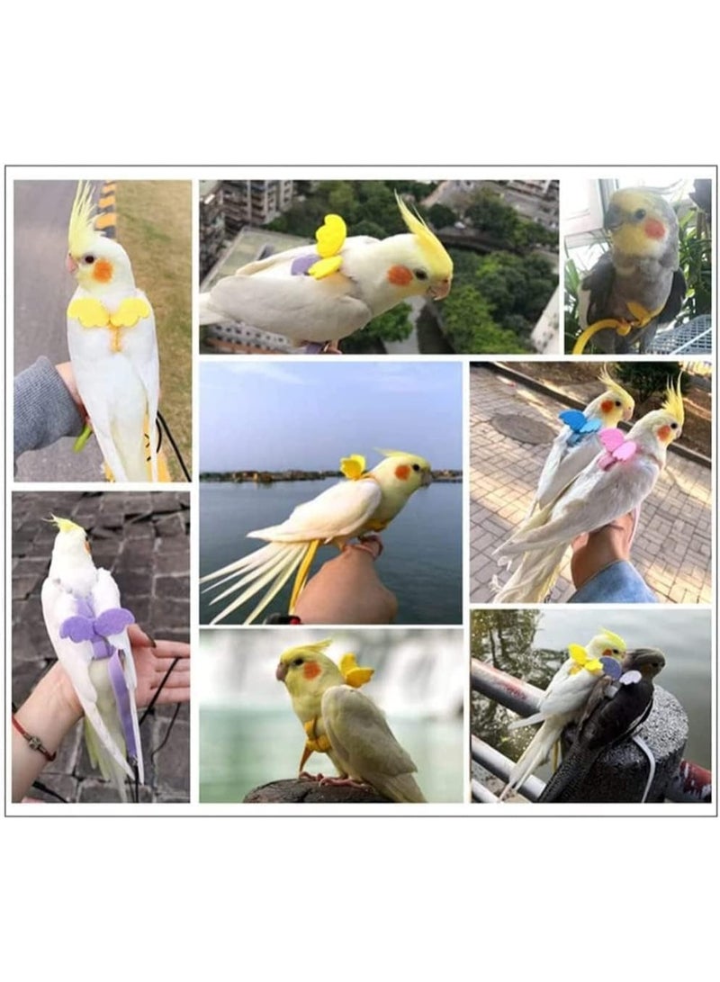 Bird Training Leash, Adjustable Parrot Flying Strap Rope Universal Flying Traction Lead Durable Outing Gadget Outdoor Training Toy for Birds, Parrot, Cockatiel, Parakeet, Lory, 1 Pcs (Yellow) - Image 5
